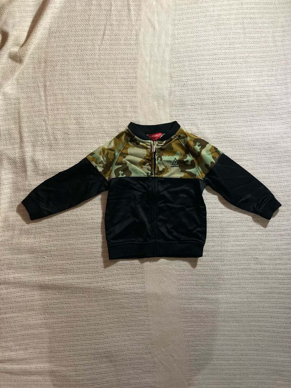 Asphalt Toddler Boys Camouflage and Black Full-Zip Track Jacket